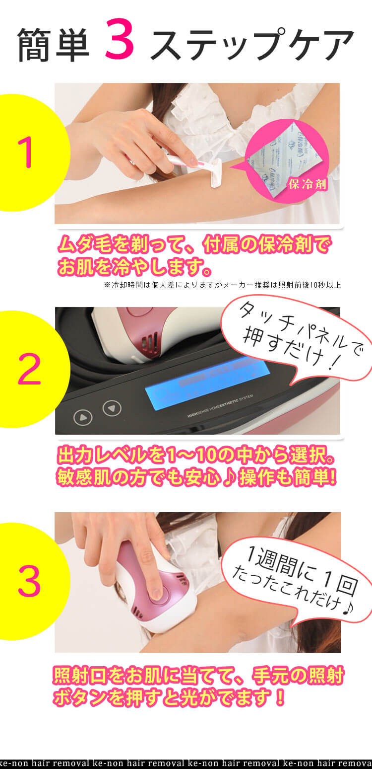 出荷数80万台突破の脱毛器ケノン