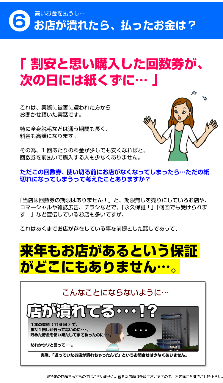 潰れたらどうするの