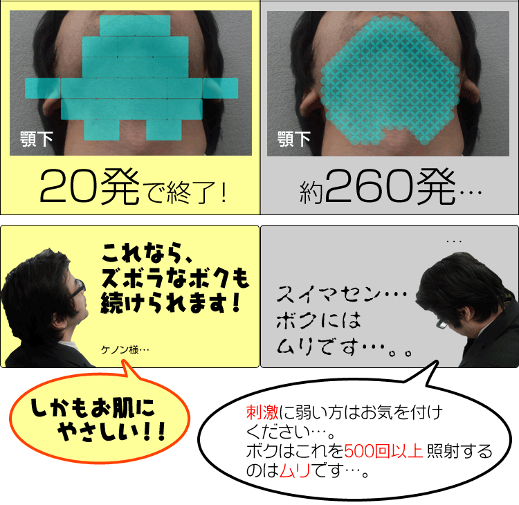 照射回数の違い