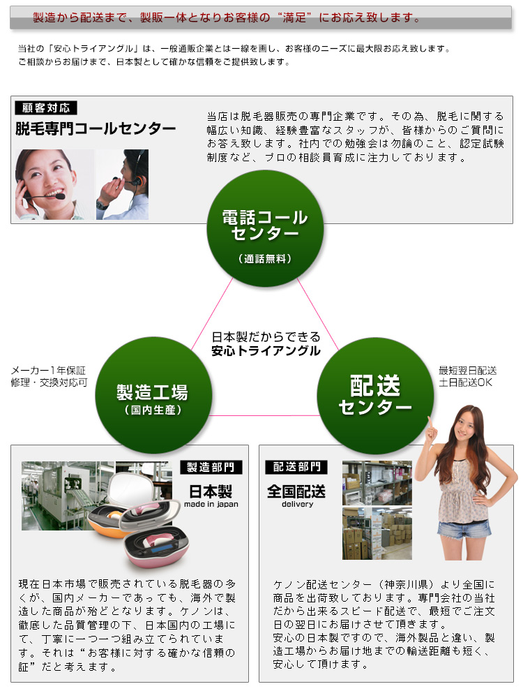 製造から販売まで一貫して行っています