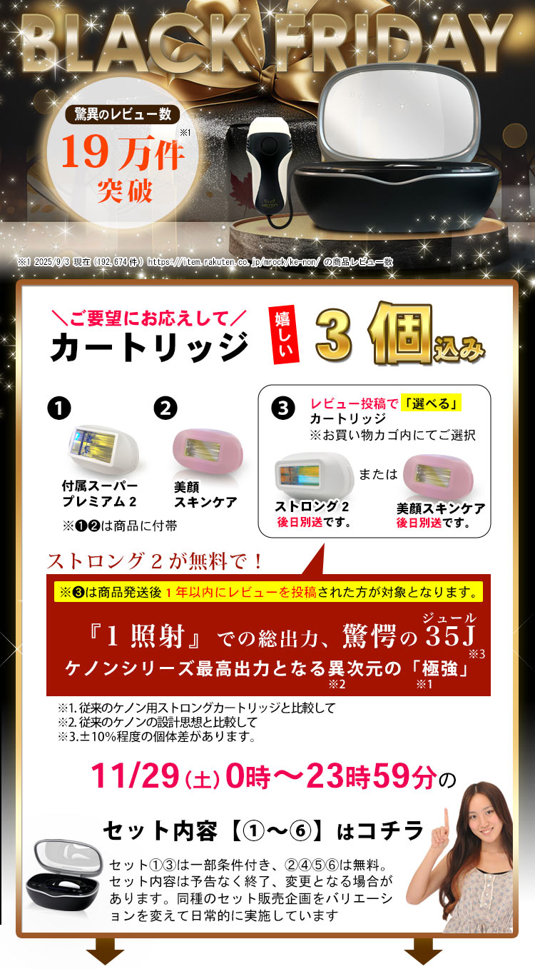 ケノン只今のセット期間